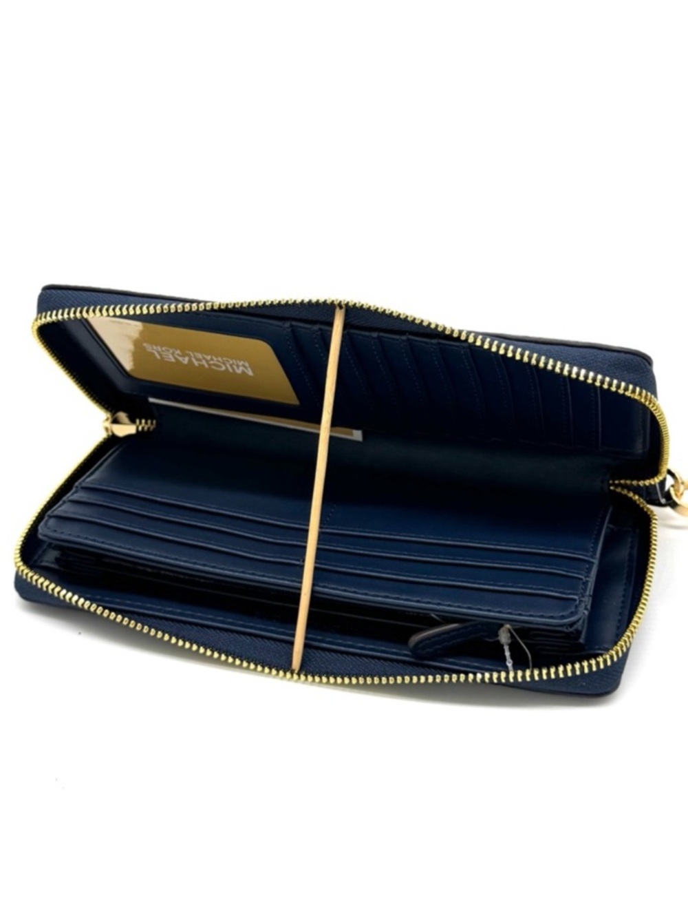 Michael Kors Large Continental Wallet Navy Blue - Picture 7 of 8